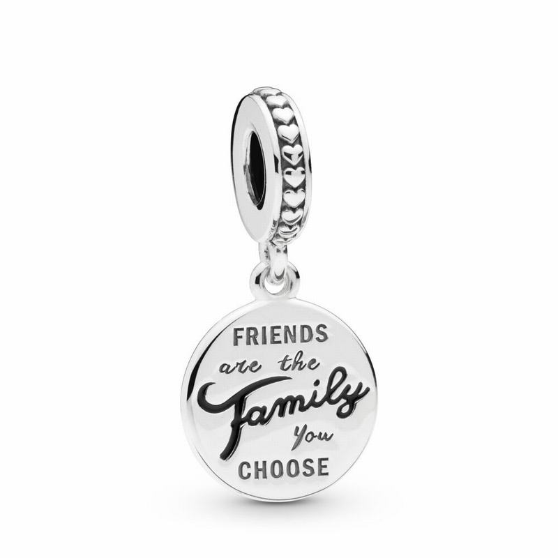 Pandora Friends Are Family Dangle Charm NZ, Sterling Silver (784295-HBK)